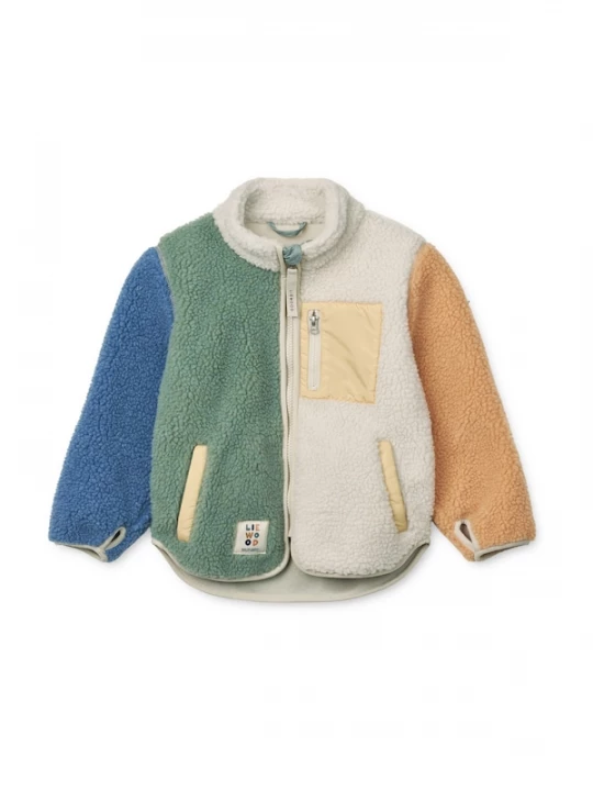 Foto van product Liewood Tussenjas 'Nolan' camel / ecru / enziaan / riet