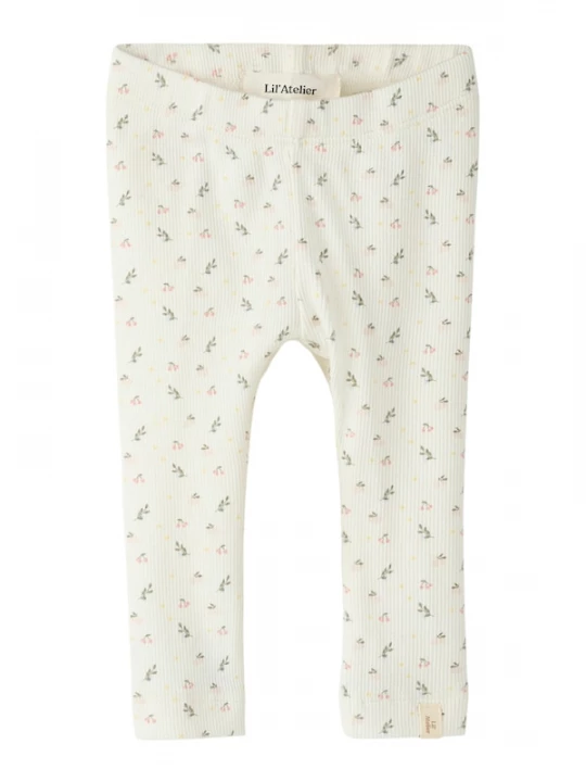 Foto van product Lil'Atelier Leggings 'NBFGago' olijfgroen / rosa / wit