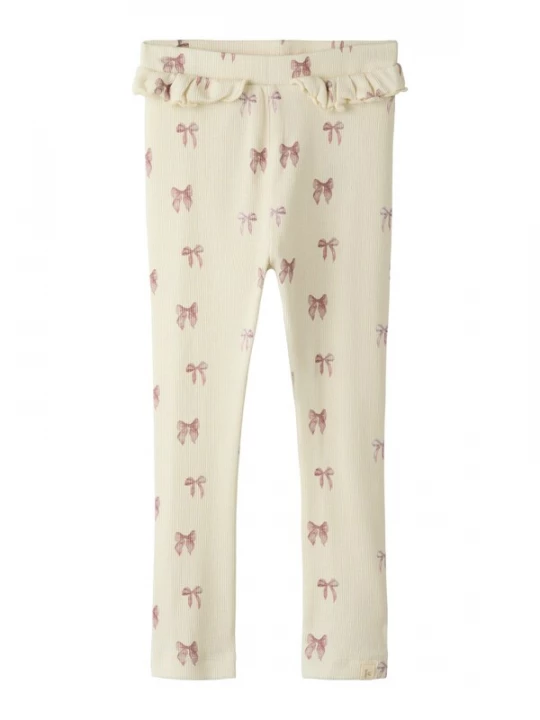 Foto van product Lil'Atelier Leggings 'NMFGavo' crème / lichtlila / pitaja roze