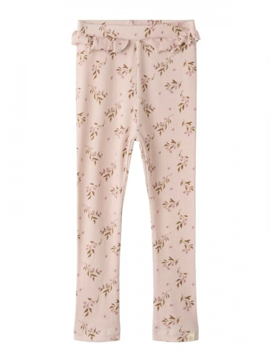 Foto van product Lil'Atelier Leggings 'NMFGavo' olijfgroen / lila / pastellila