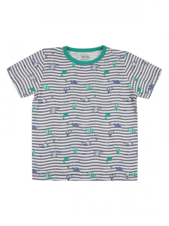Foto van product Lilly and Sid Shirt 'Meerestiere' grijs / groen