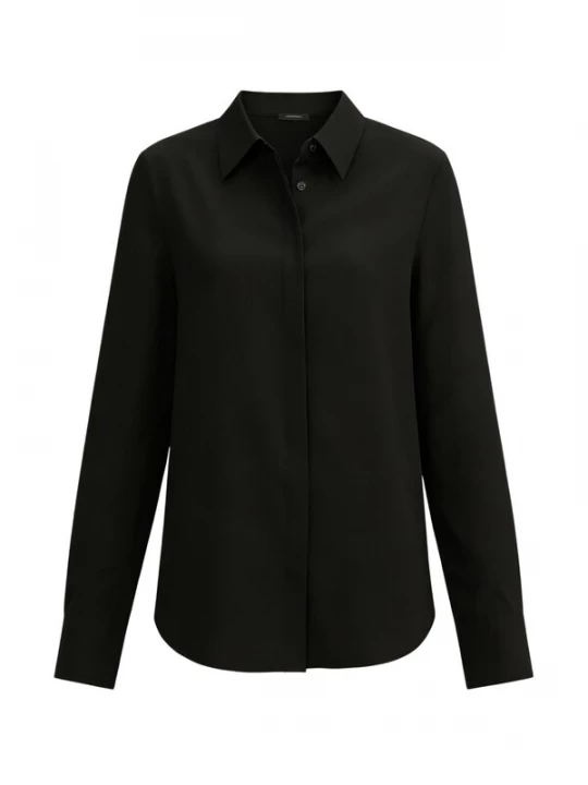 Foto van product Lilysilk Blouse 'Faltenfreies Basic Seide Hemd' zwart