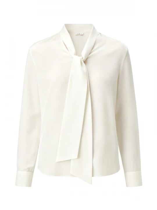 Foto van product Lilysilk Blouse 'Seide Bluse mit Schleifen' wit
