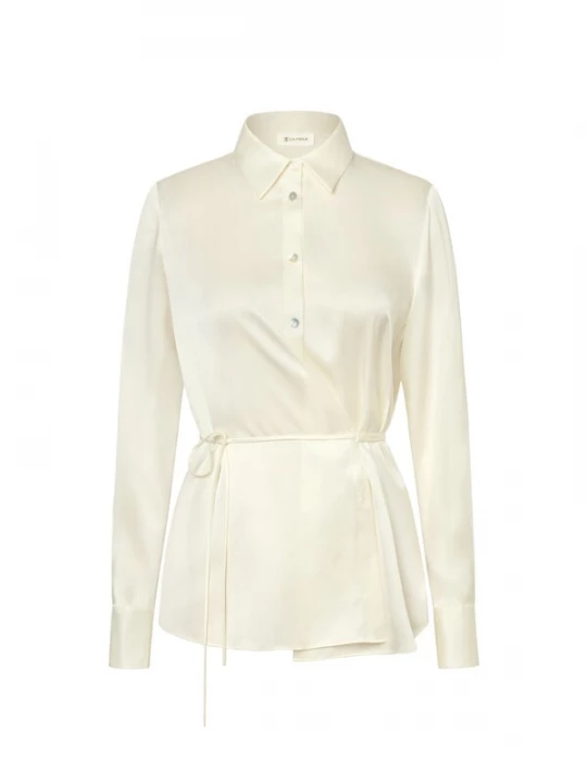 Foto van product Lilysilk Blouse 'Vielseitiges Hemd aus Seiden-Charmeuse' wit