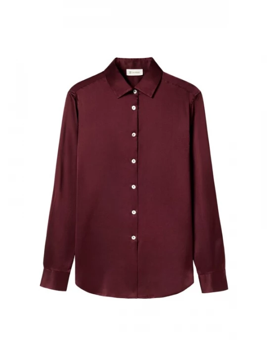 Foto van product Lilysilk Blouse 'Zeitloses Seidencharmeuse-Hemd' rood