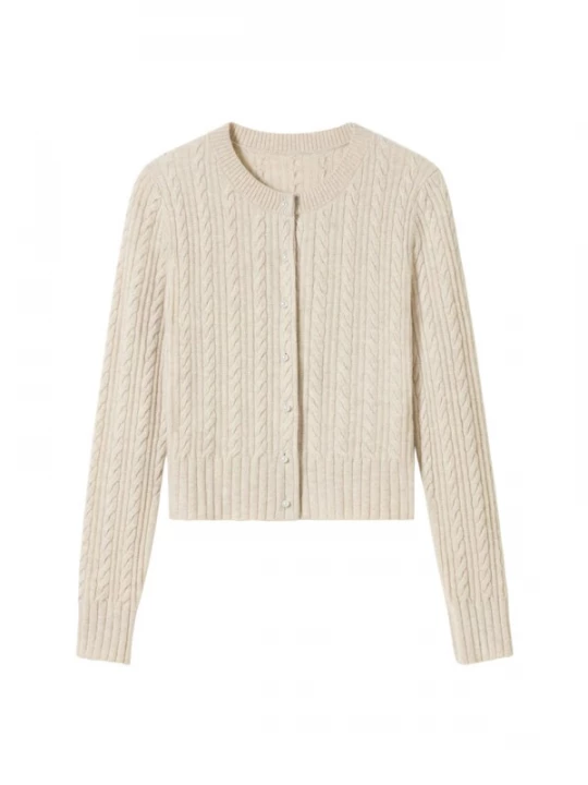 Foto van product Lilysilk Gebreid vest 'X LYDIA MILLEN' beige