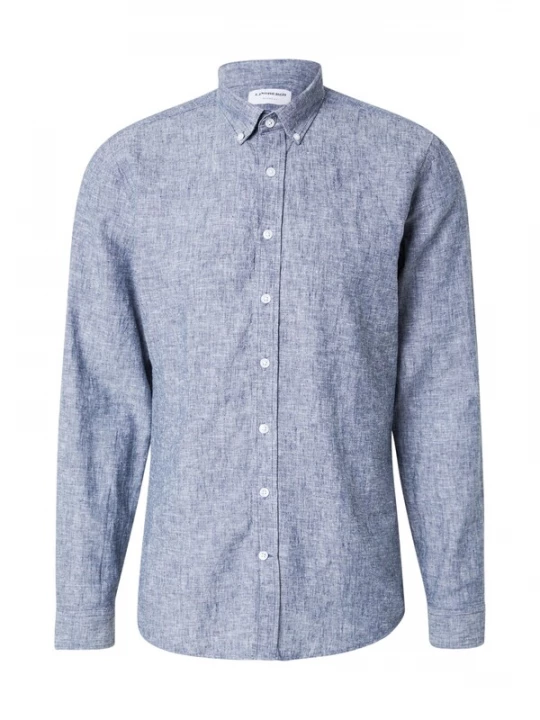 Foto van product Lindbergh Overhemd blauw gemêleerd