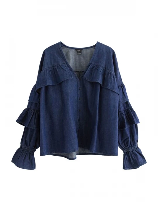 Foto van product Lindex Blouse 'Dino' blauw denim