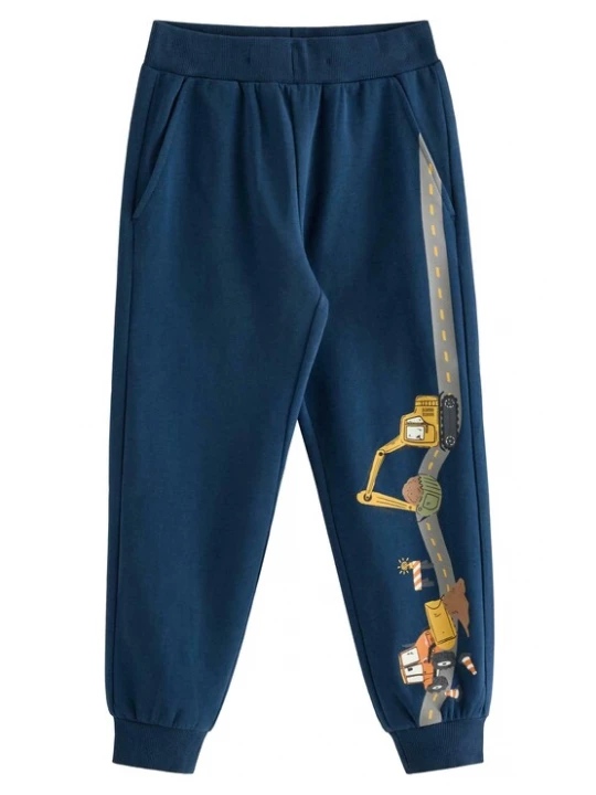 Foto van product Lindex Broek 'Construction' blauw / geel / grijs