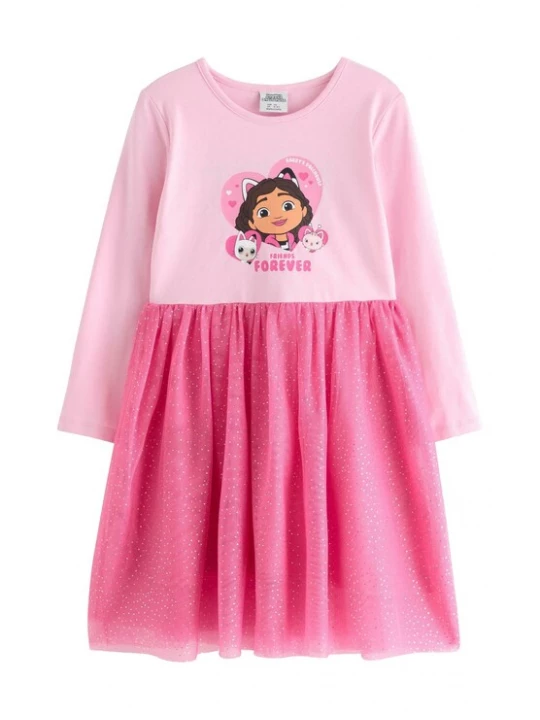 Foto van product Lindex Jurk 'Gabbys Dol' camel / bruin / pink / oudroze