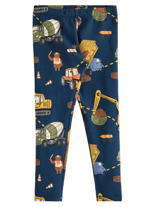 Foto van product Lindex Leggings 'Construction vehicle' blauw / geel / groen