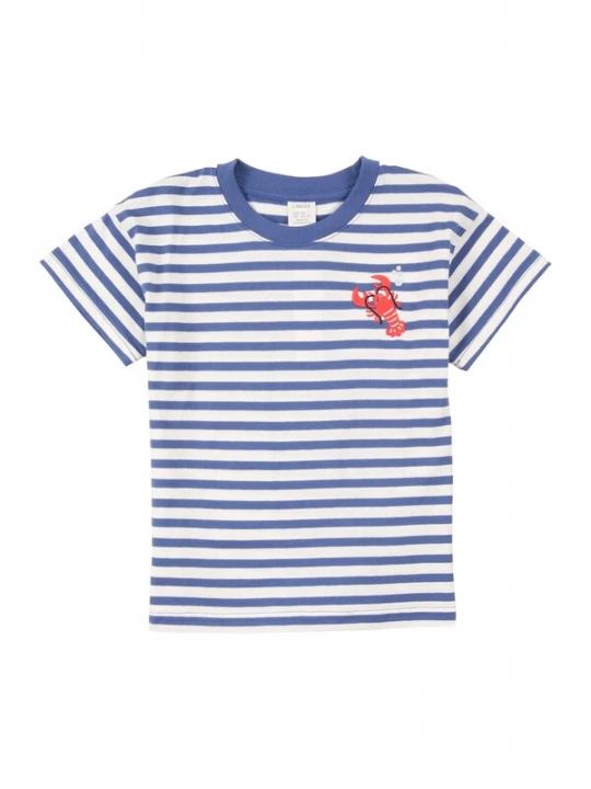 Foto van product Lindex Shirt blauw / donkeroranje / wit