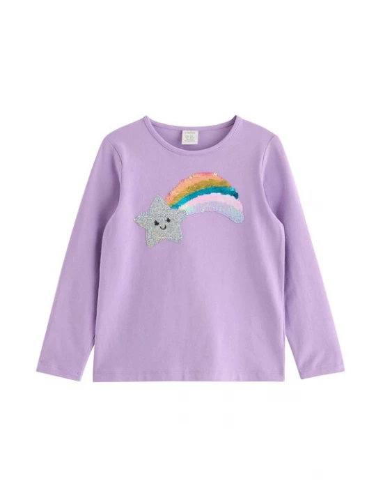 Foto van product Lindex Shirt cyaan blauw / lavendel / oranje / oudroze