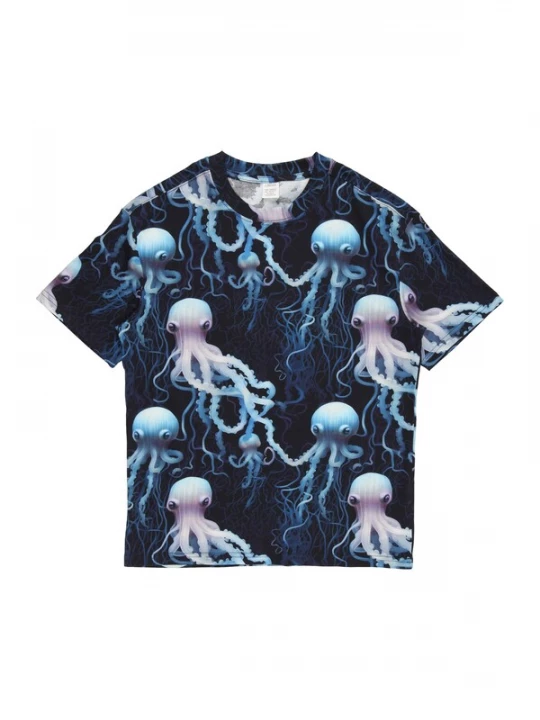 Foto van product Lindex Shirt lichtblauw / donkerblauw / sering / offwhite