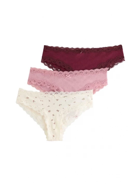 Foto van product Lindex Slip 'Wilma' groen / rosa / bordeaux / offwhite