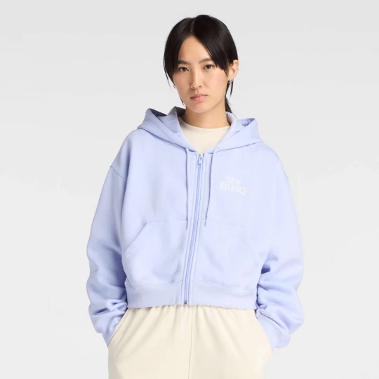 Foto van product Linear Heritage Fleece Full Zip New Balance blauw