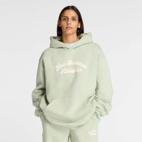 Foto van product Linear Heritage Fleece Long Hoodie New Balance groen