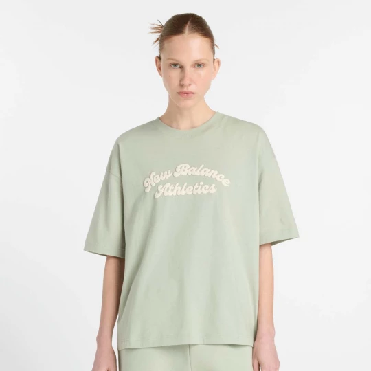 Foto van product Linear Heritage Oversized T-Shirt New Balance groen