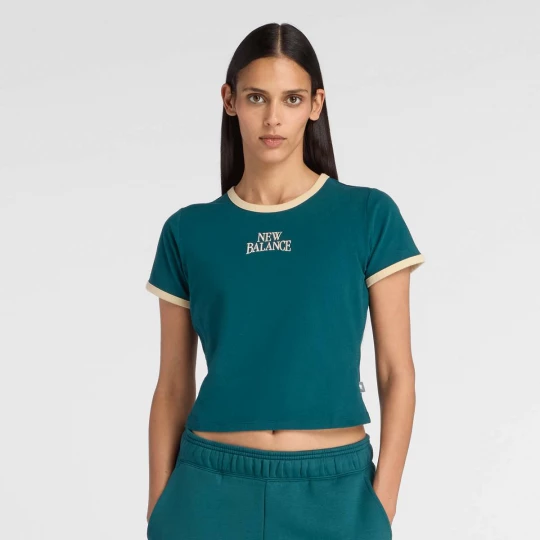 Foto van product Linear Heritage Ringer T-Shirt New Balance groen