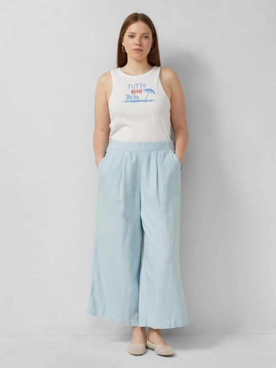 Foto van product Linnen mix broek QS blauw