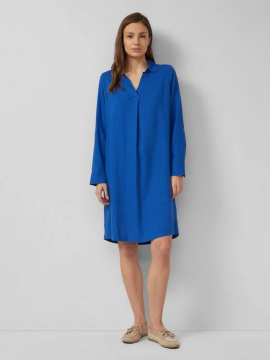 Foto van product Linnen mix jurk met omslag s.Oliver blauw