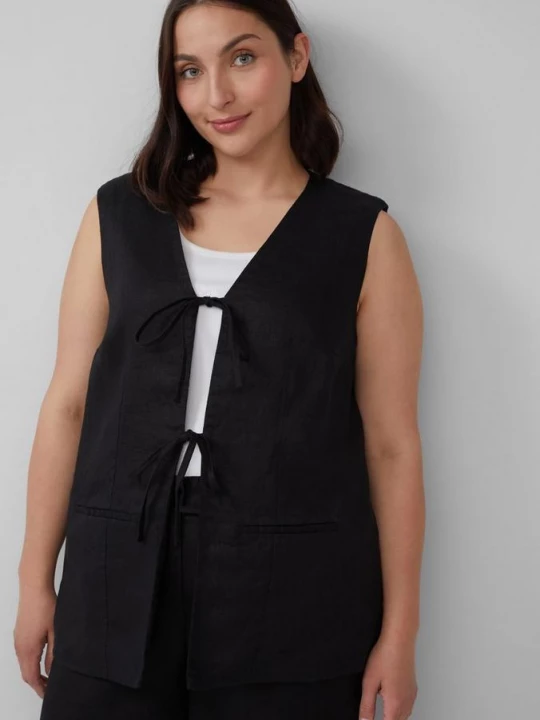 Foto van product Linnen vest s.Oliver zwart