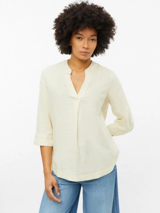 Foto van product Linnenmix blouse met omslag s.Oliver beżowy
