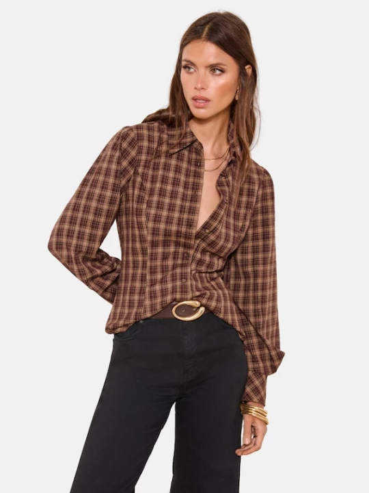Foto van product Lipsy Blouse bruin / kastanjebruin / cappuccino