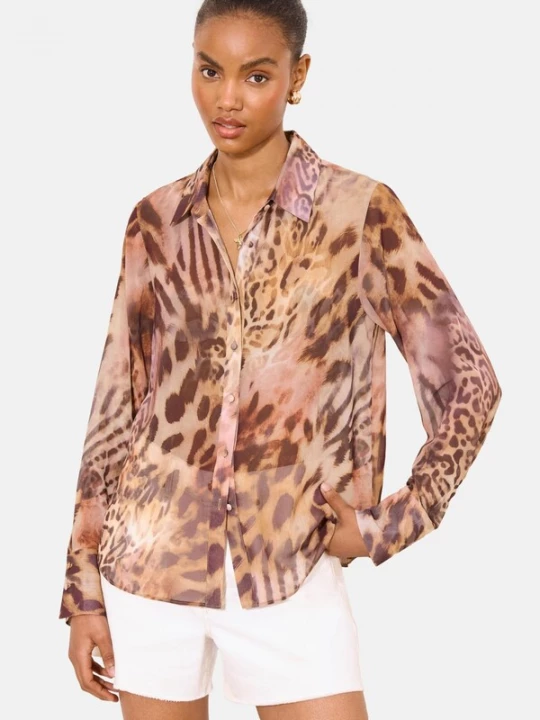 Foto van product Lipsy Blouse bruin / lichtbruin / sering