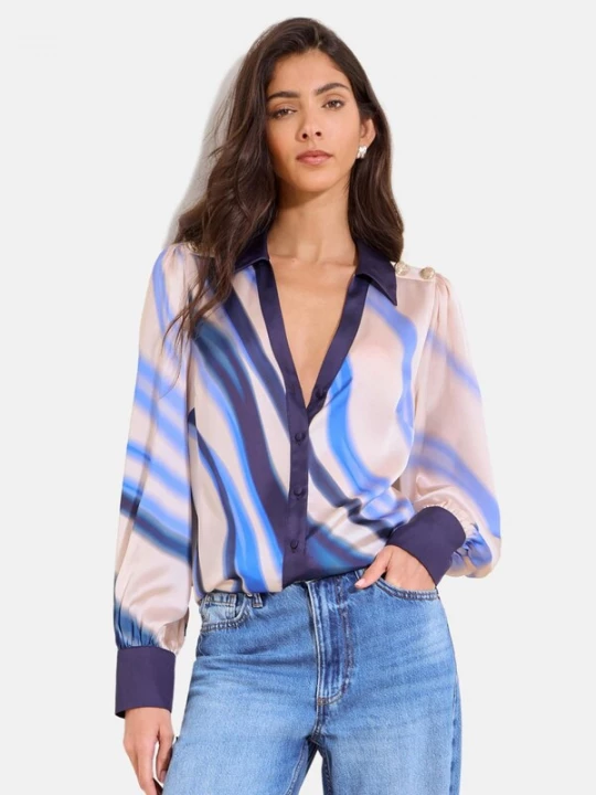 Foto van product Lipsy Blouse ecru / navy / azuur