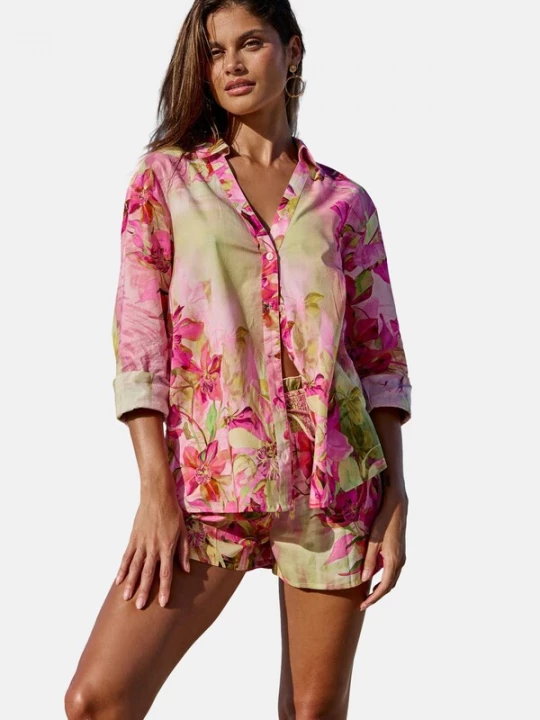 Foto van product Lipsy Blouse goudgeel / riet / pink / fuchsia