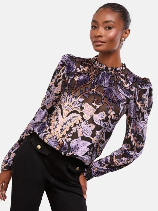 Foto van product Lipsy Blouse lavendel / poederroze / zwart