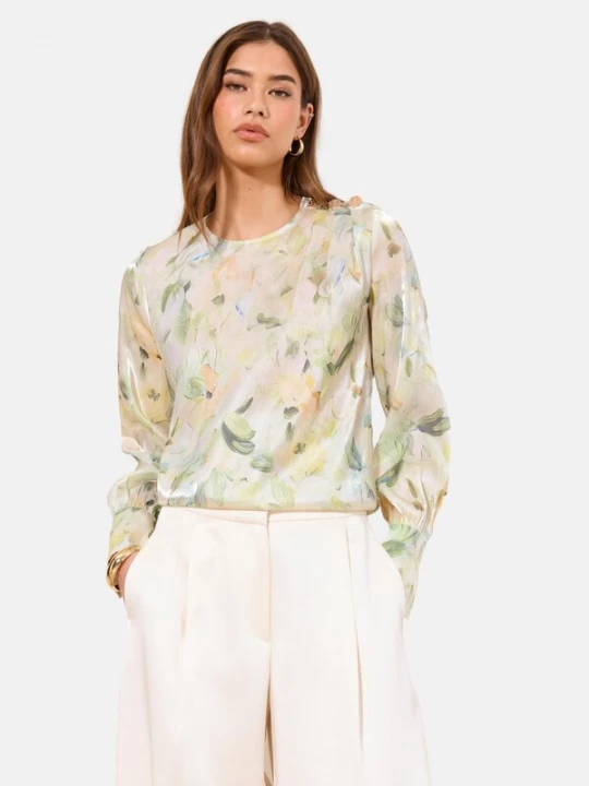 Foto van product Lipsy Blouse lichtbeige / lichtblauw / lichtgroen / pastelroze