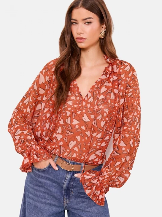 Foto van product Lipsy Blouse rosa / roestrood / zwart