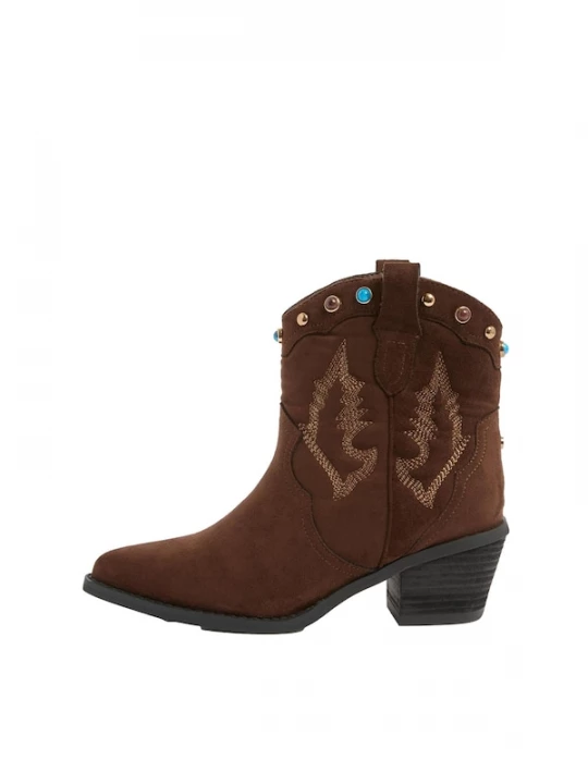 Foto van product Lipsy Cowboylaarzen azuur / chocoladebruin / lichtbruin / goud