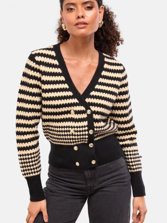 Foto van product Lipsy Gebreid vest beige / zwart