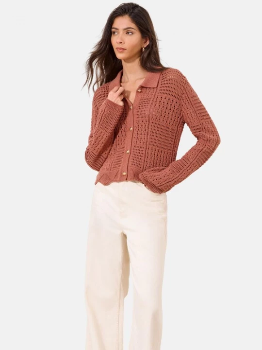 Foto van product Lipsy Gebreid vest kastanjebruin