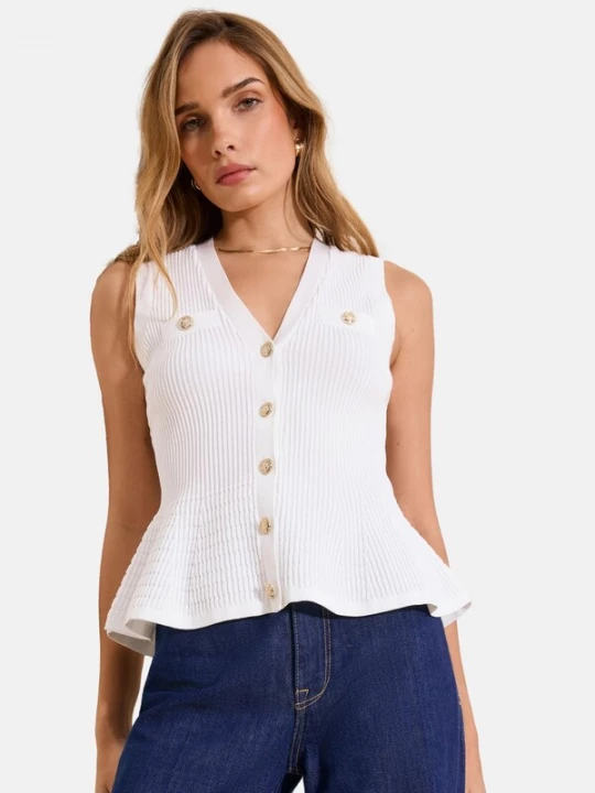 Foto van product Lipsy Gebreide bodywarmer wit