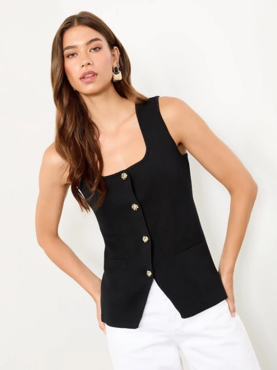 Foto van product Lipsy Gebreide bodywarmer zwart