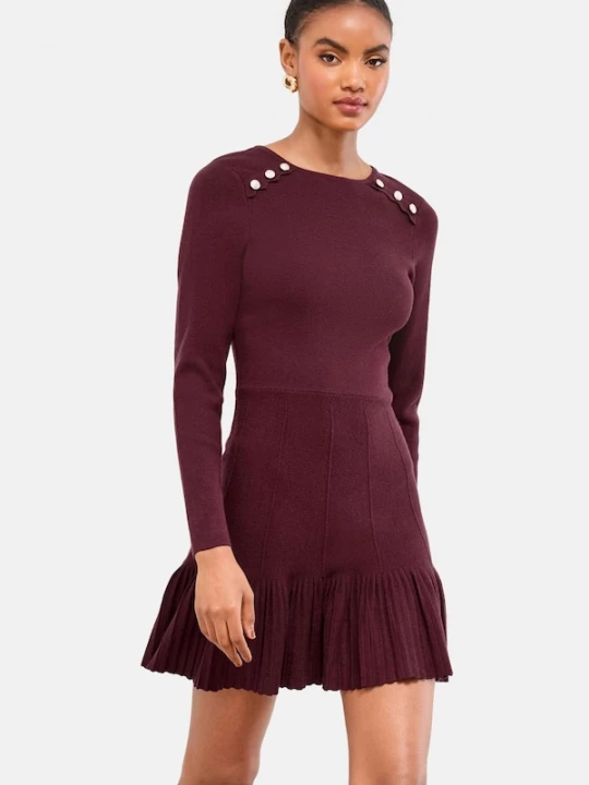 Foto van product Lipsy Gebreide jurk bourgogne
