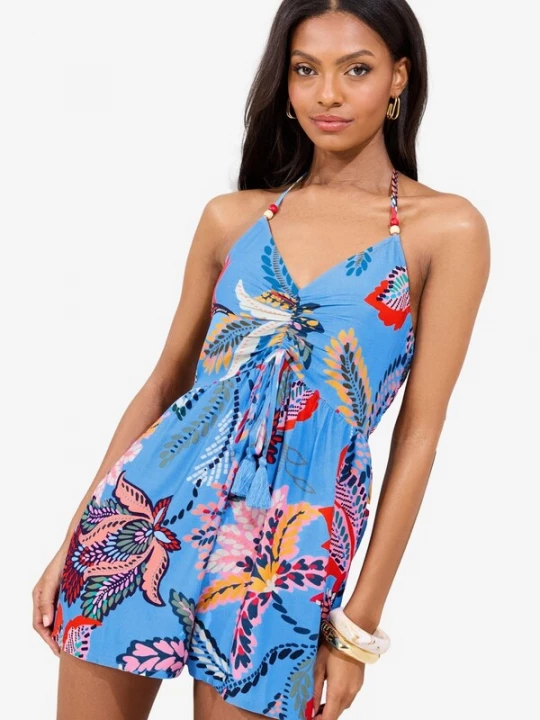 Foto van product Lipsy Jumpsuit azuur / oranje / rosa / rood