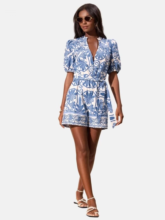 Foto van product Lipsy Jumpsuit blauw / wit