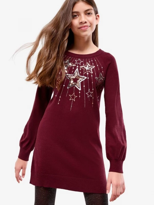 Foto van product Lipsy Jurk bordeaux / zilver