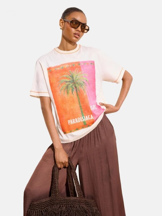 Foto van product Lipsy Oversized shirt sand / groen / oranje / pink