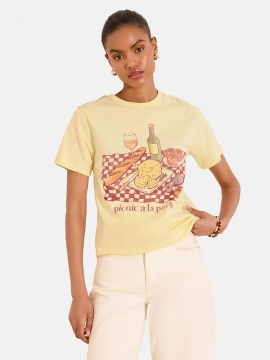 Foto van product Lipsy Shirt geel / olijfgroen / bourgogne