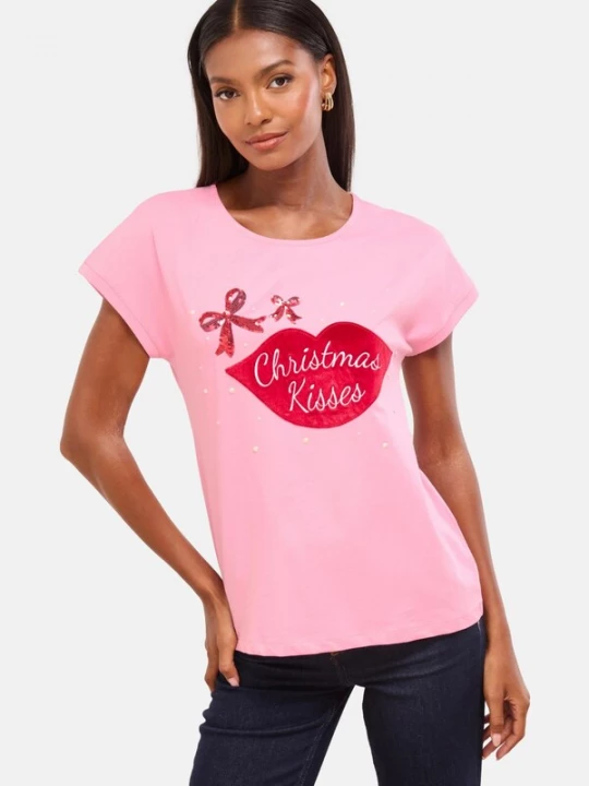 Foto van product Lipsy Shirt lichtroze / rood / wit