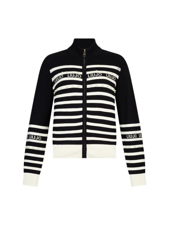 Foto van product Liu Jo Gebreid vest 'Better' zwart / wit
