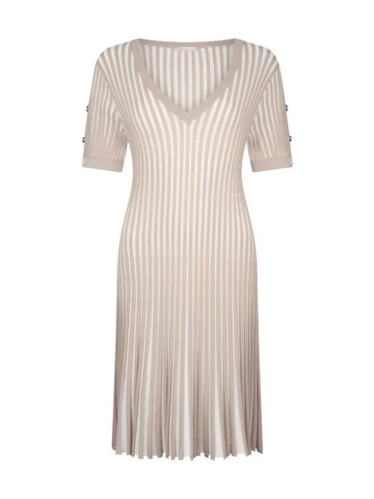 Foto van product Liu Jo Gebreide jurk beige / wit