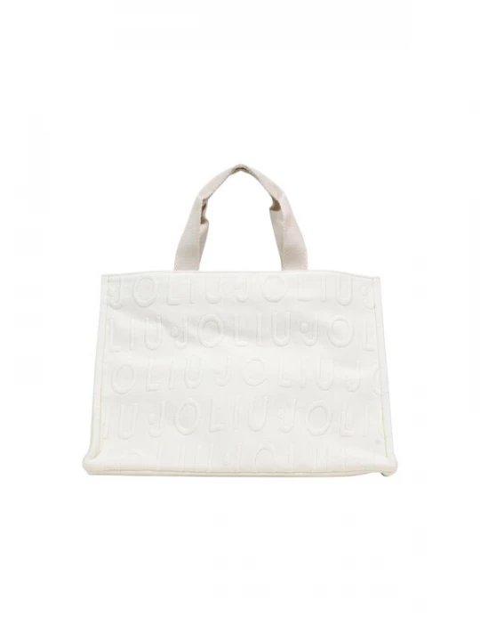 Foto van product Liu Jo Schoudertas 'L TOTE LOGO BUBBLE 2A6026 T0300' ivoor