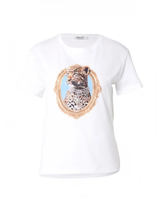 Foto van product Liu Jo Shirt lichtbruin / zwart / zilver / wit